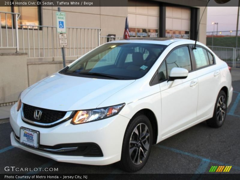 Taffeta White / Beige 2014 Honda Civic EX Sedan