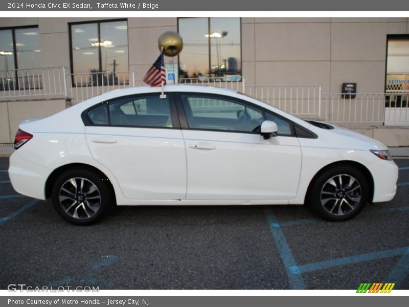 Taffeta White / Beige 2014 Honda Civic EX Sedan