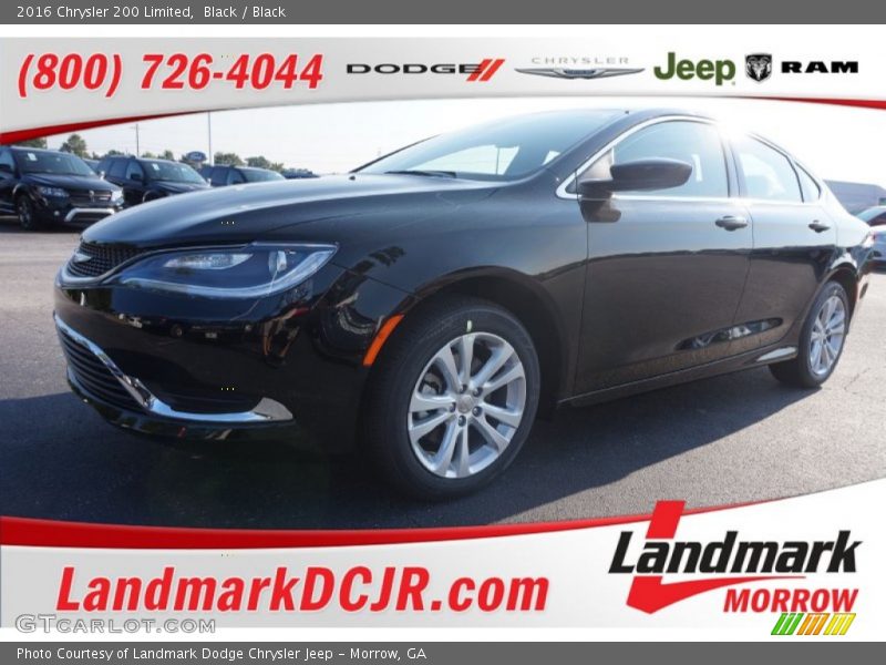 Black / Black 2016 Chrysler 200 Limited