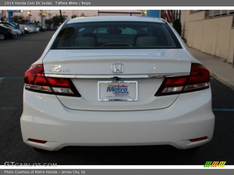 Taffeta White / Beige 2014 Honda Civic EX Sedan