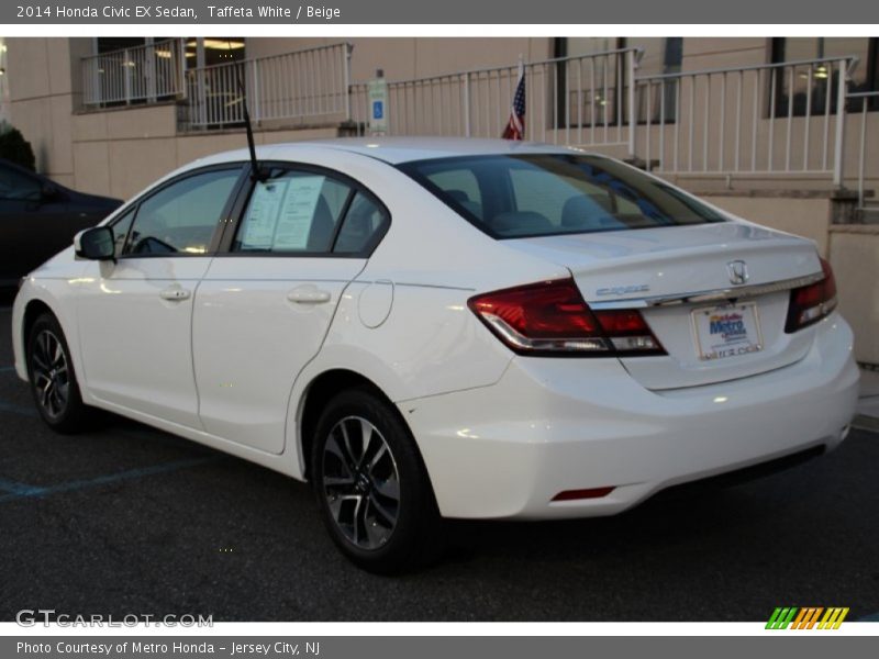 Taffeta White / Beige 2014 Honda Civic EX Sedan