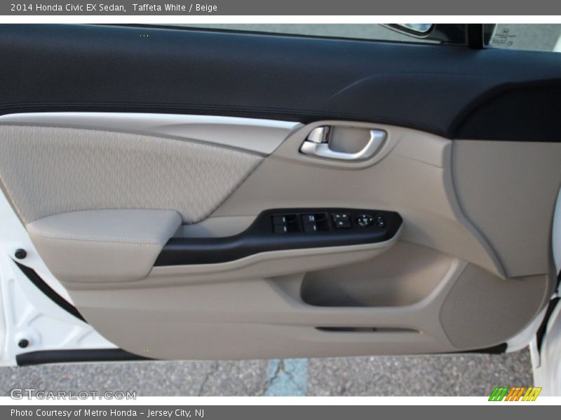 Taffeta White / Beige 2014 Honda Civic EX Sedan