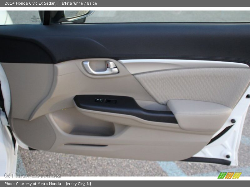 Taffeta White / Beige 2014 Honda Civic EX Sedan