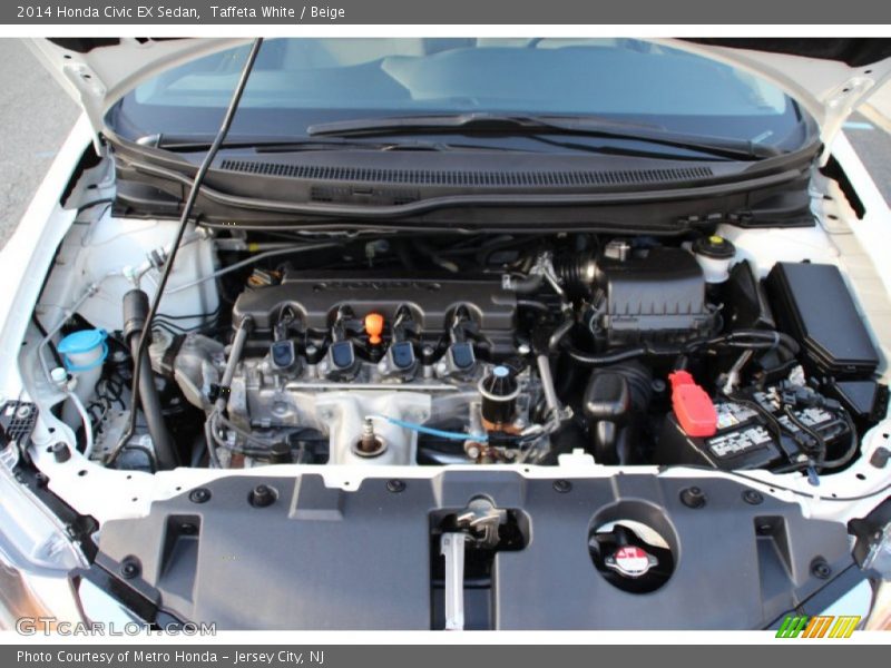 Taffeta White / Beige 2014 Honda Civic EX Sedan
