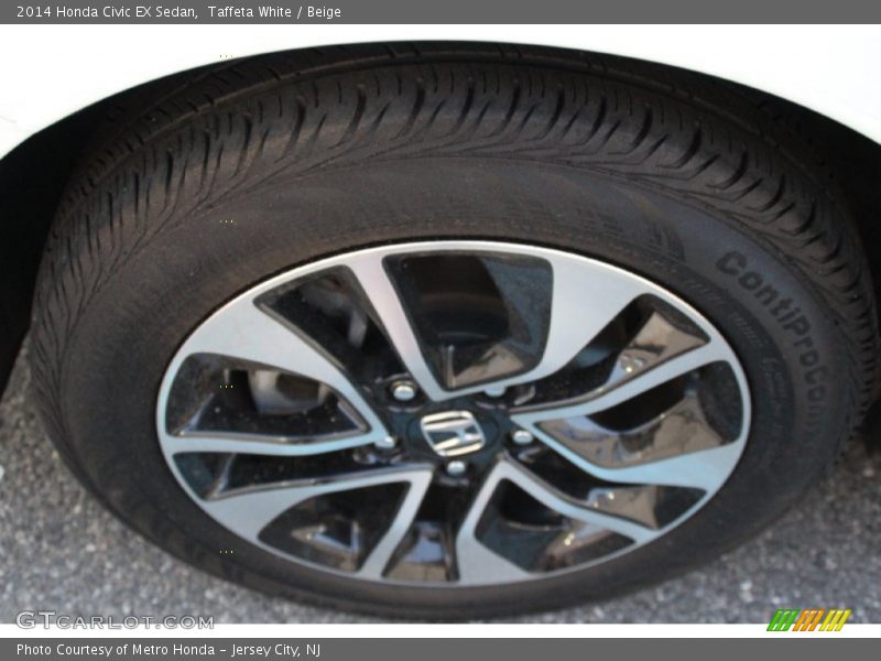Taffeta White / Beige 2014 Honda Civic EX Sedan