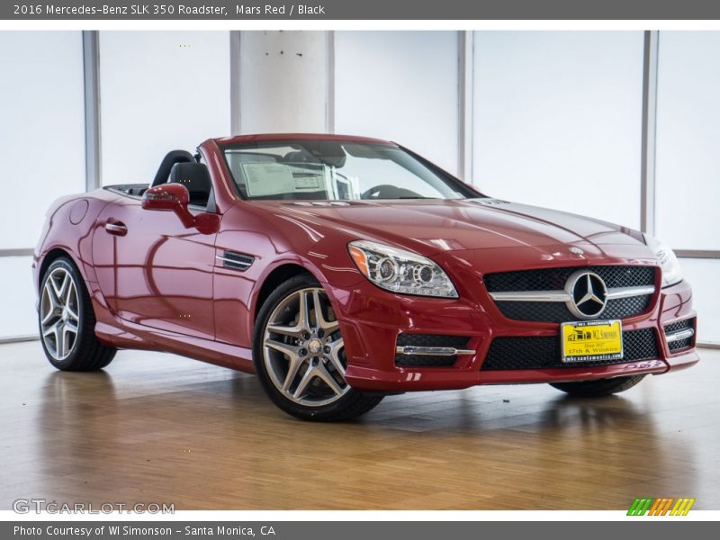 Mars Red / Black 2016 Mercedes-Benz SLK 350 Roadster