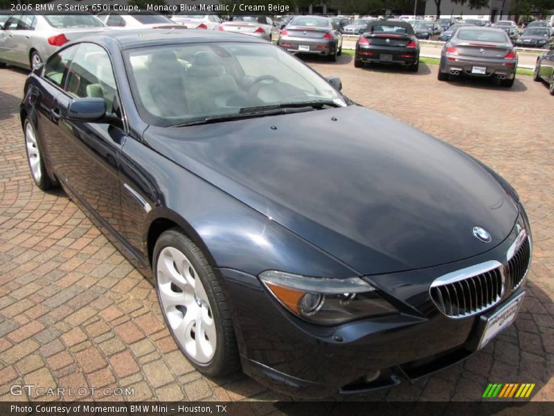 Monaco Blue Metallic / Cream Beige 2006 BMW 6 Series 650i Coupe