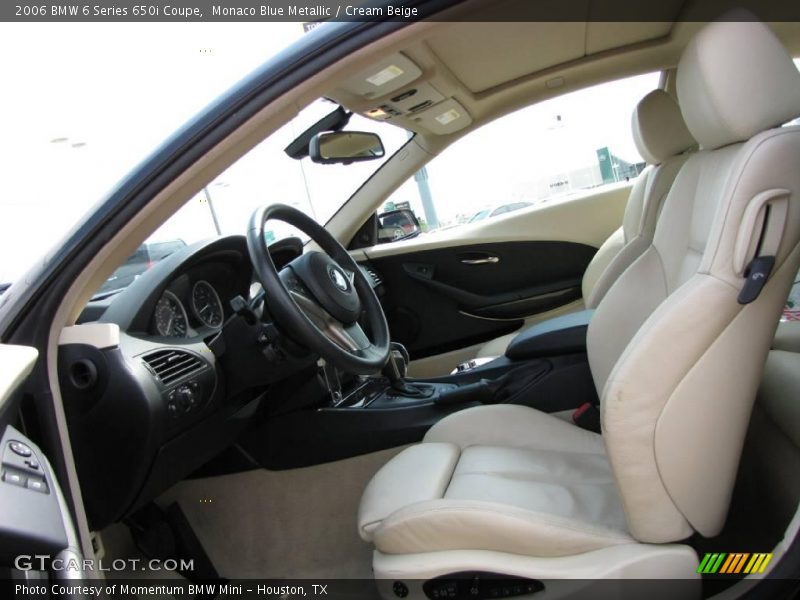 Monaco Blue Metallic / Cream Beige 2006 BMW 6 Series 650i Coupe