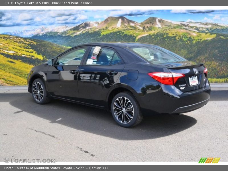 Black Sand Pearl / Black 2016 Toyota Corolla S Plus