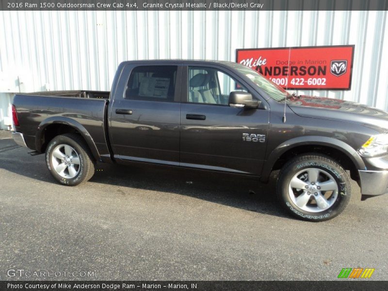 Granite Crystal Metallic / Black/Diesel Gray 2016 Ram 1500 Outdoorsman Crew Cab 4x4