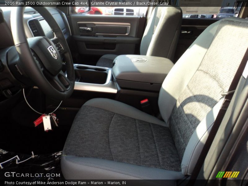  2016 1500 Outdoorsman Crew Cab 4x4 Black/Diesel Gray Interior