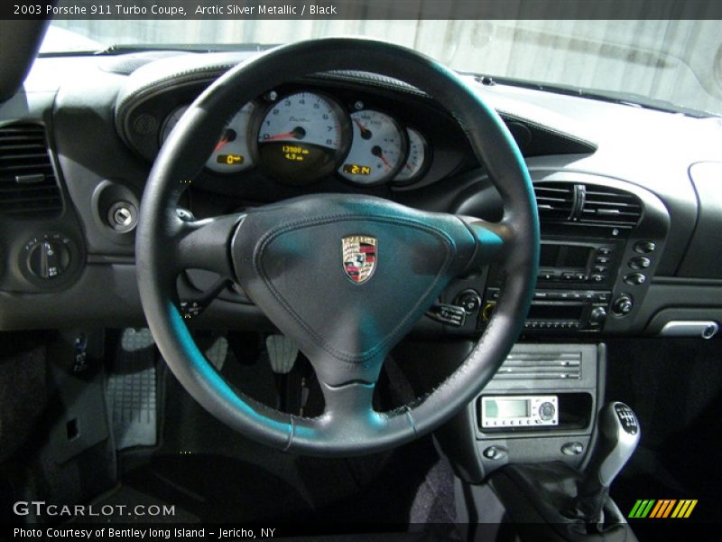 Arctic Silver Metallic / Black 2003 Porsche 911 Turbo Coupe
