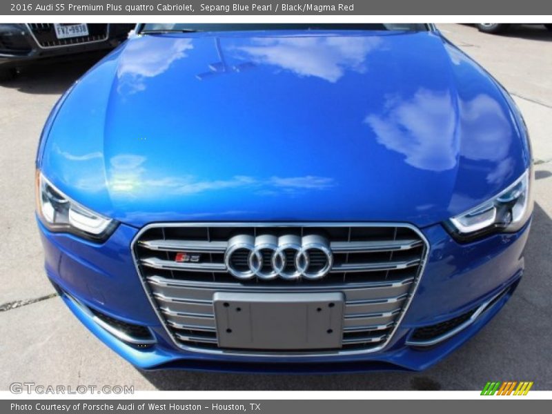 Sepang Blue Pearl / Black/Magma Red 2016 Audi S5 Premium Plus quattro Cabriolet