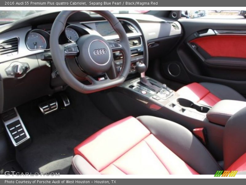 Black/Magma Red Interior - 2016 S5 Premium Plus quattro Cabriolet 