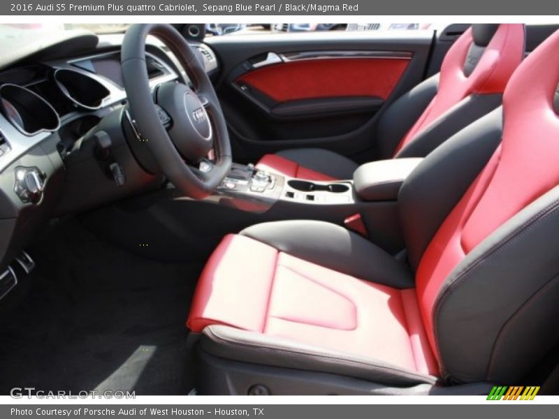  2016 S5 Premium Plus quattro Cabriolet Black/Magma Red Interior