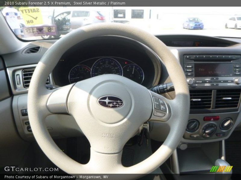 Steel Silver Metallic / Platinum 2010 Subaru Forester 2.5 X Premium