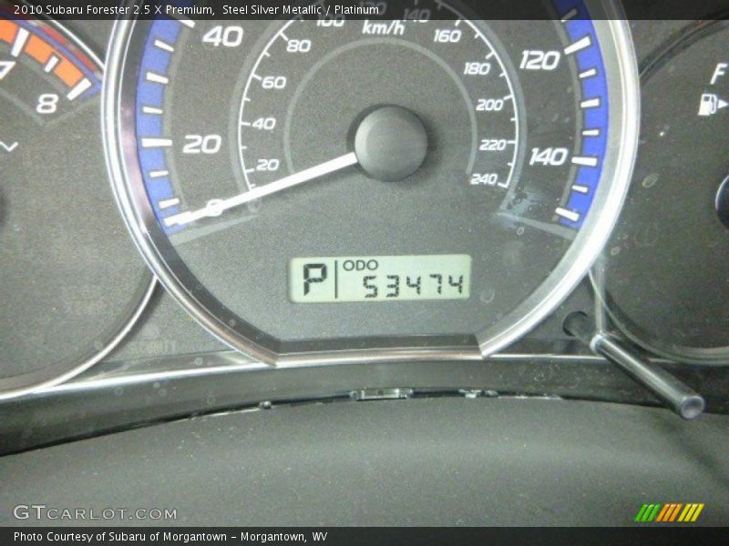 Steel Silver Metallic / Platinum 2010 Subaru Forester 2.5 X Premium