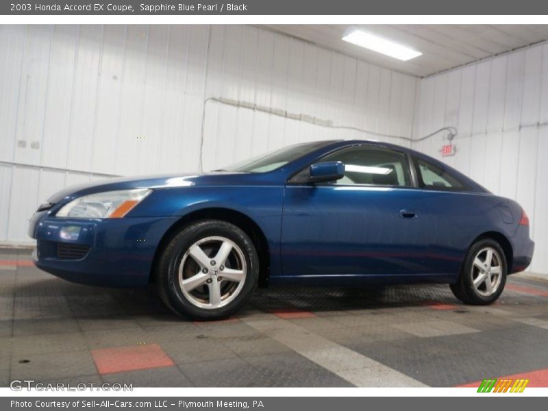 Sapphire Blue Pearl / Black 2003 Honda Accord EX Coupe