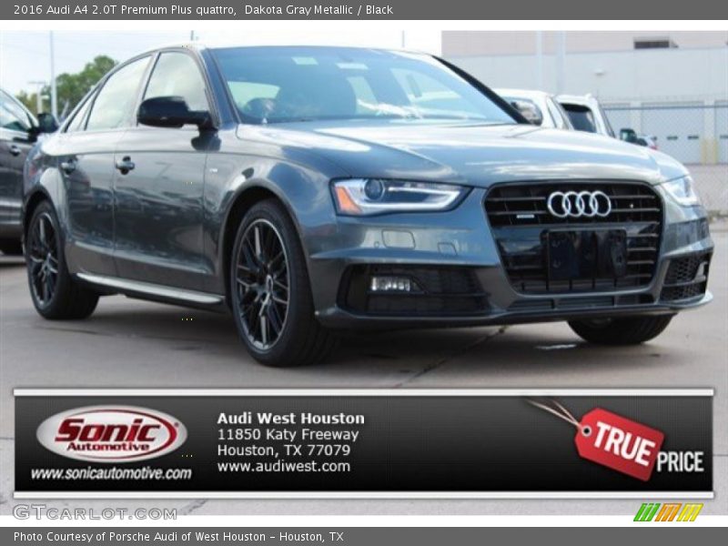 Dakota Gray Metallic / Black 2016 Audi A4 2.0T Premium Plus quattro