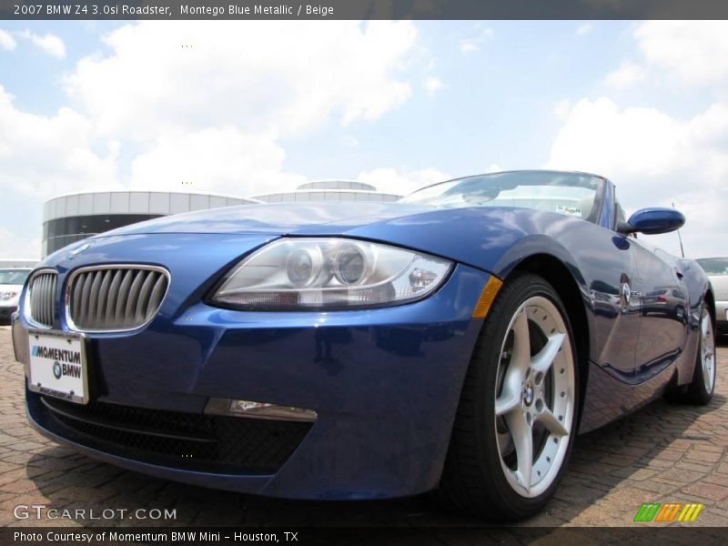 Montego Blue Metallic / Beige 2007 BMW Z4 3.0si Roadster