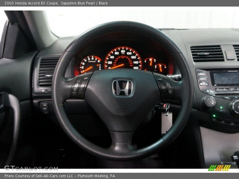 Sapphire Blue Pearl / Black 2003 Honda Accord EX Coupe