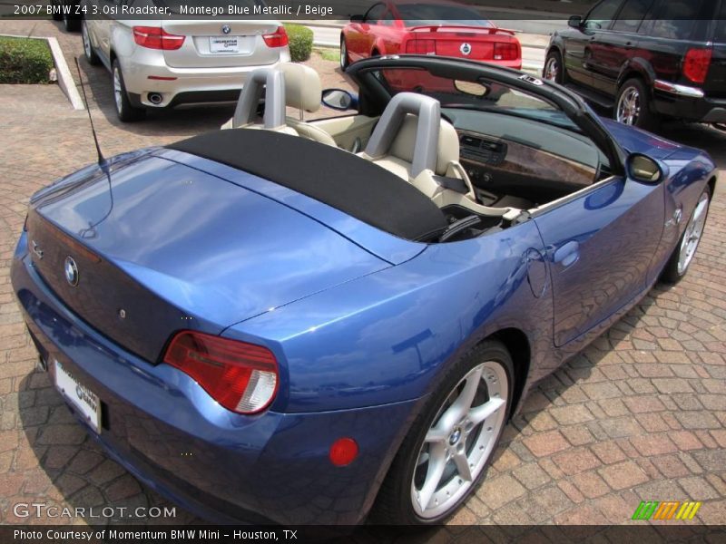 Montego Blue Metallic / Beige 2007 BMW Z4 3.0si Roadster