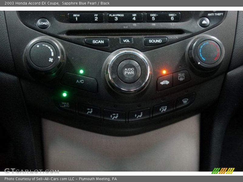 Sapphire Blue Pearl / Black 2003 Honda Accord EX Coupe