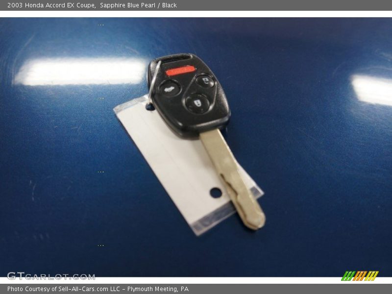 Sapphire Blue Pearl / Black 2003 Honda Accord EX Coupe