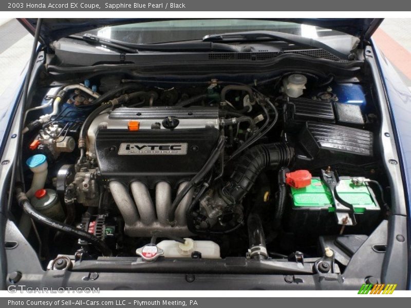 Sapphire Blue Pearl / Black 2003 Honda Accord EX Coupe