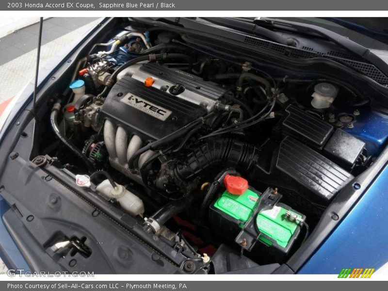 Sapphire Blue Pearl / Black 2003 Honda Accord EX Coupe