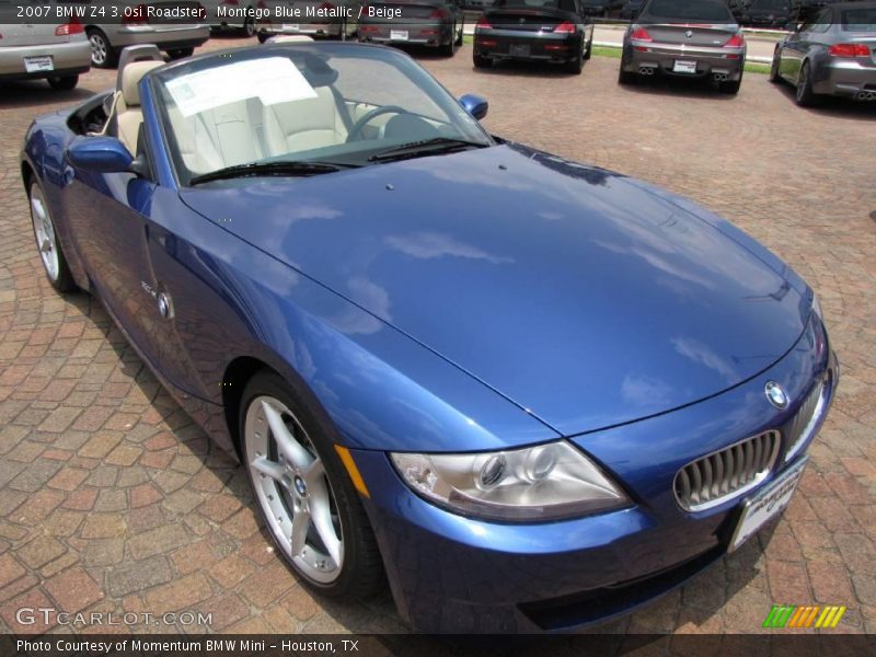 Montego Blue Metallic / Beige 2007 BMW Z4 3.0si Roadster
