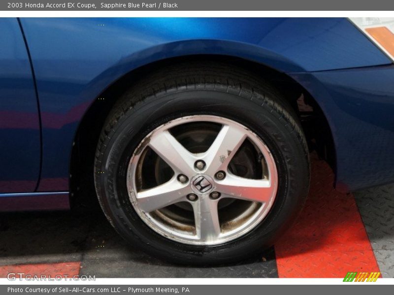 Sapphire Blue Pearl / Black 2003 Honda Accord EX Coupe