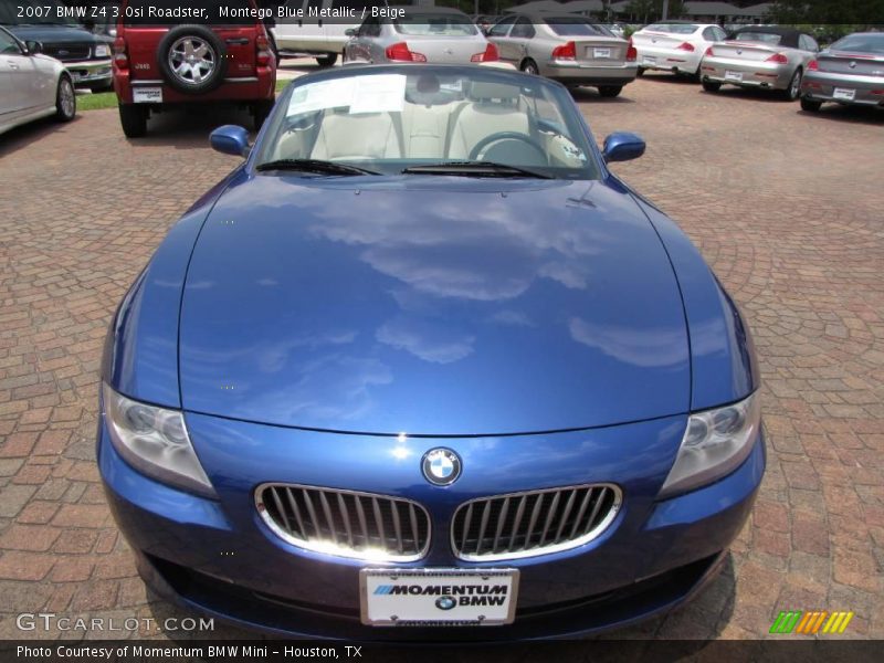 Montego Blue Metallic / Beige 2007 BMW Z4 3.0si Roadster