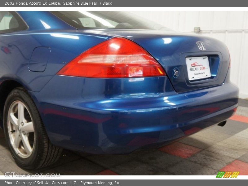Sapphire Blue Pearl / Black 2003 Honda Accord EX Coupe