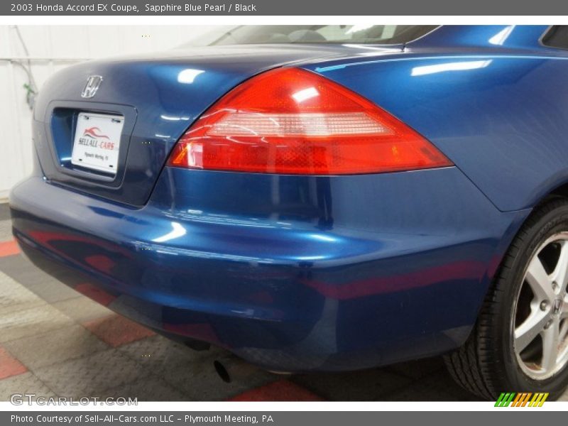 Sapphire Blue Pearl / Black 2003 Honda Accord EX Coupe