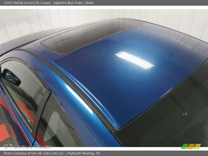 Sapphire Blue Pearl / Black 2003 Honda Accord EX Coupe