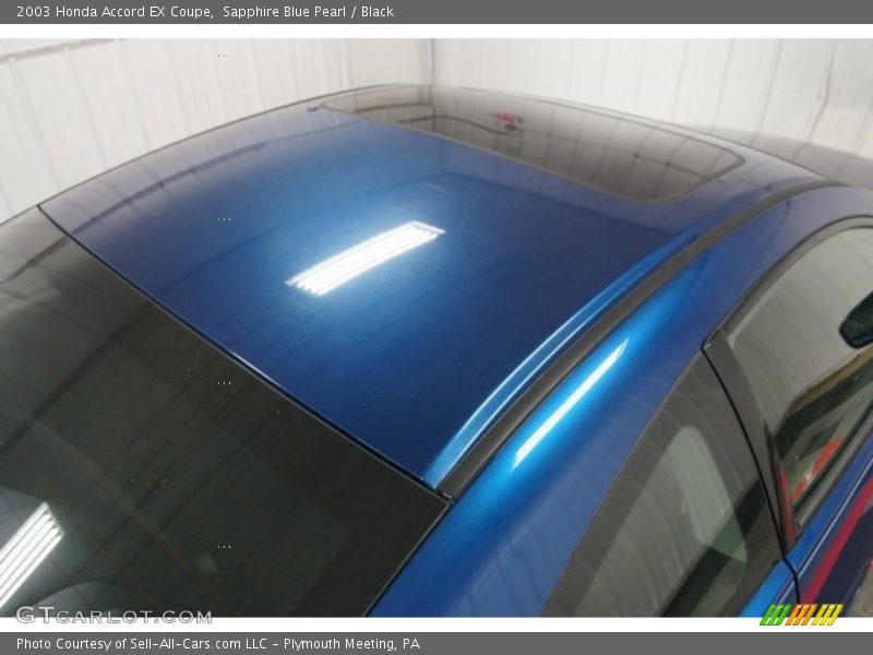 Sapphire Blue Pearl / Black 2003 Honda Accord EX Coupe