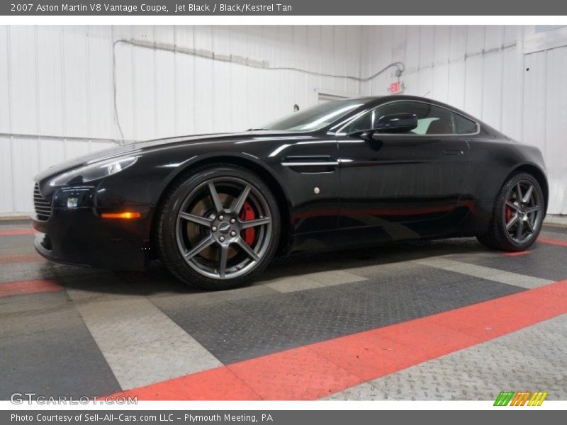 Jet Black / Black/Kestrel Tan 2007 Aston Martin V8 Vantage Coupe