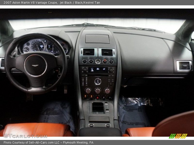 Jet Black / Black/Kestrel Tan 2007 Aston Martin V8 Vantage Coupe