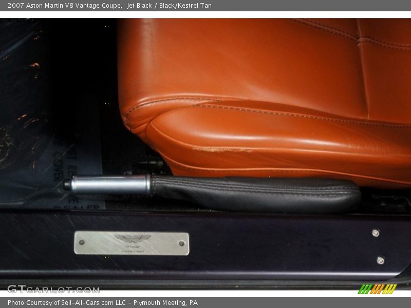 Jet Black / Black/Kestrel Tan 2007 Aston Martin V8 Vantage Coupe
