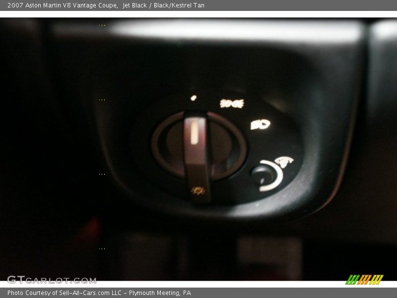 Jet Black / Black/Kestrel Tan 2007 Aston Martin V8 Vantage Coupe