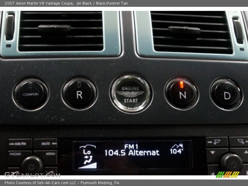 Jet Black / Black/Kestrel Tan 2007 Aston Martin V8 Vantage Coupe