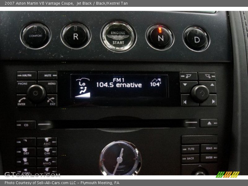 Jet Black / Black/Kestrel Tan 2007 Aston Martin V8 Vantage Coupe
