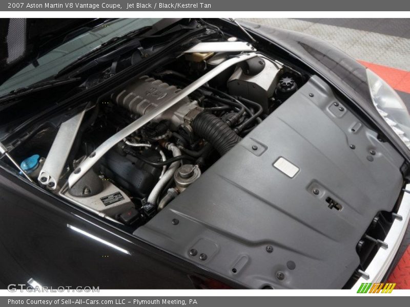 Jet Black / Black/Kestrel Tan 2007 Aston Martin V8 Vantage Coupe