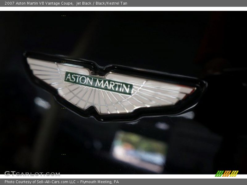 Jet Black / Black/Kestrel Tan 2007 Aston Martin V8 Vantage Coupe