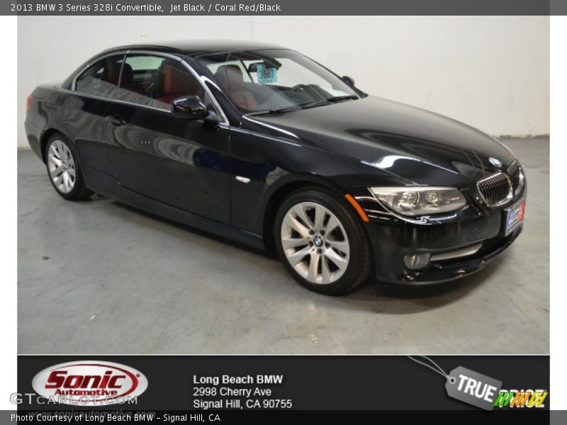 Jet Black / Coral Red/Black 2013 BMW 3 Series 328i Convertible