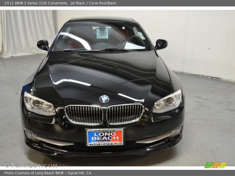 Jet Black / Coral Red/Black 2013 BMW 3 Series 328i Convertible