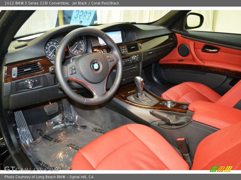 Jet Black / Coral Red/Black 2013 BMW 3 Series 328i Convertible