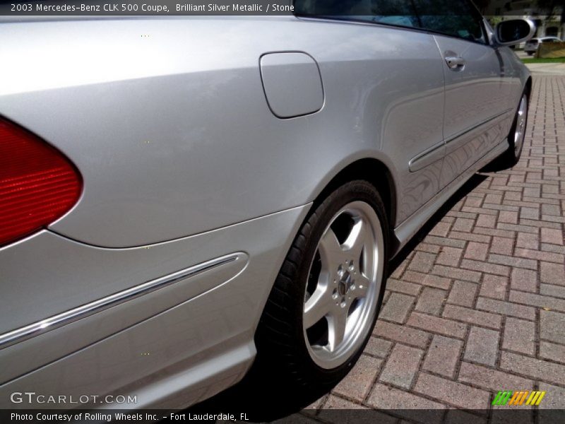 Brilliant Silver Metallic / Stone 2003 Mercedes-Benz CLK 500 Coupe