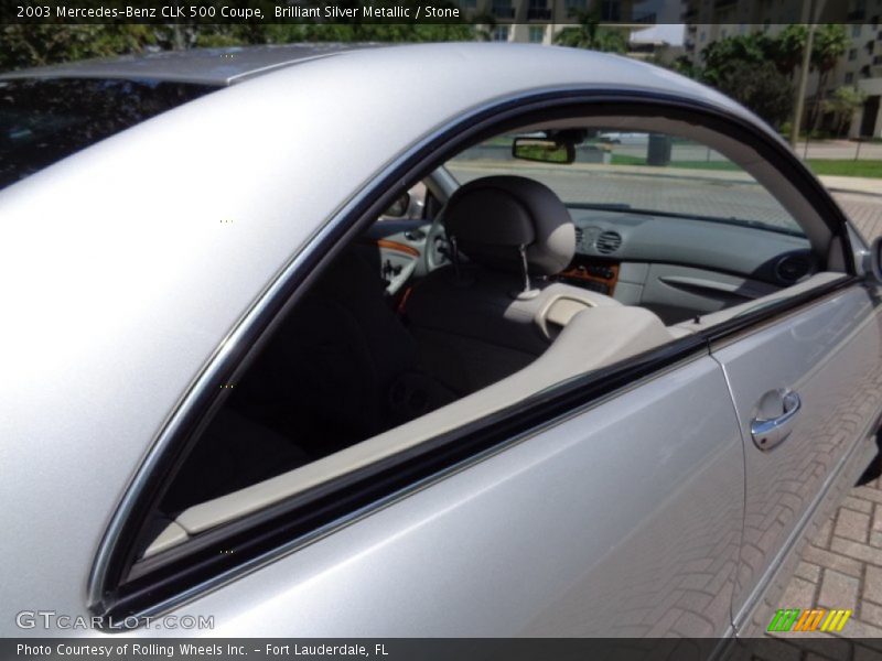Brilliant Silver Metallic / Stone 2003 Mercedes-Benz CLK 500 Coupe